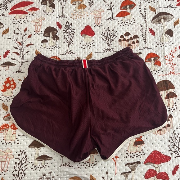 Tracksmith Maroon Athletic Shorts with White Trim - Picture 3 of 4